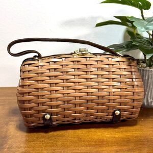 Vintage Lanco Basket Handbag Purse Made in British Hong Kong 8x5x3